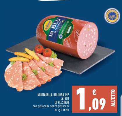 MORTADELLA BOLOGNA IGP LA BLU DI FELISINEO