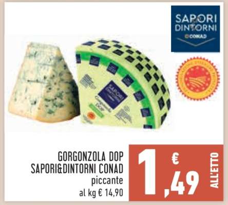 GORGONZOLA DOP SAPORI&DINTORNI CONAD piccante