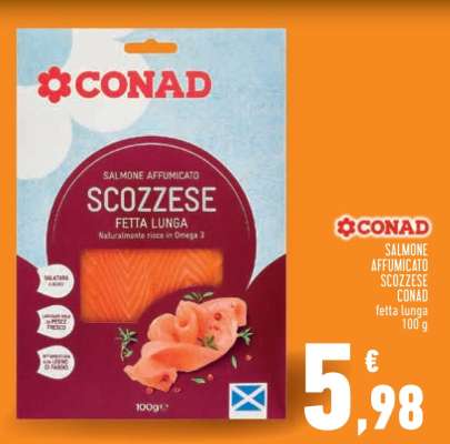SALMONE AFFUMICATO SCOZZESE CONAD