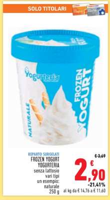FROZEN YOGURT YOGURTERIA