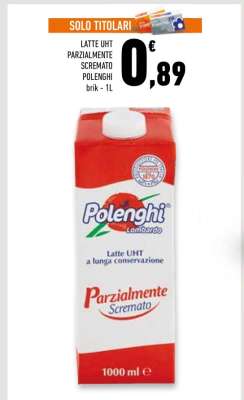 Latte UHT Parzialmente Scremato Polenghi