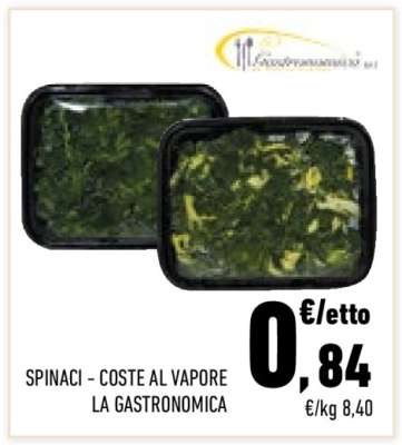 SPINACI - COSTE AL VAPORE LA GASTRONOMICA