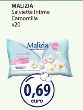 MALIZIA Salviette Intime Camomilla x20