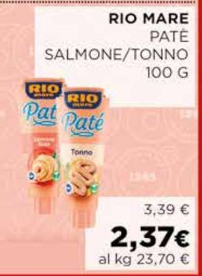 RIO MARE PATÉ SALMONE/TONNO 100 G