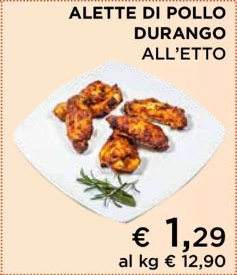 ALETTE DI POLLO DURANGO ALL’ETTO