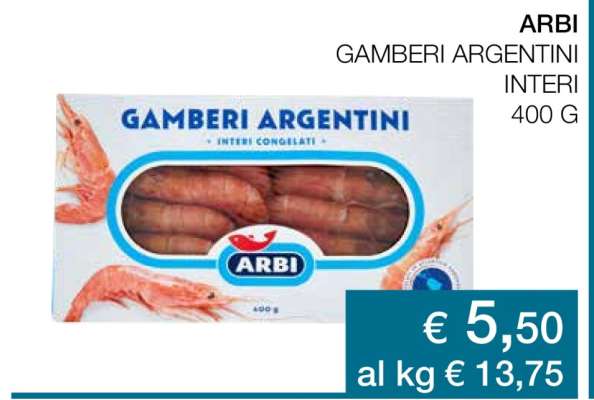 ARBI GAMBERI ARGENTINI INTERI 400 G