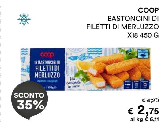 COOP Bastoncini di Filetti di Merluzzo