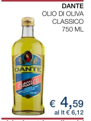 DANTE OLIO DI OLIVA CLASSICO 750 ML