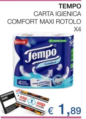 TEMPO CARTA IGIENICA COMFORT MAXI ROTOLO X4