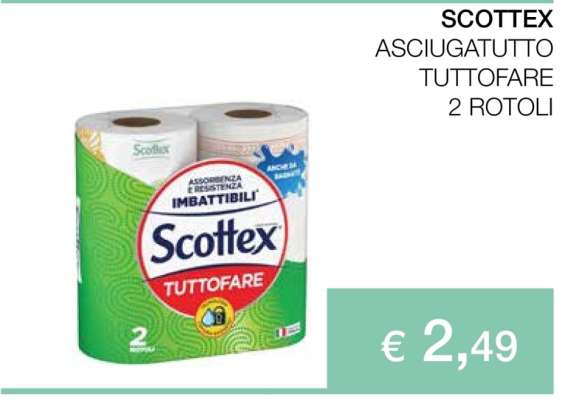 SCOTTEX ASCIUGATUTTO TUTTOFARE 2 ROTOLI