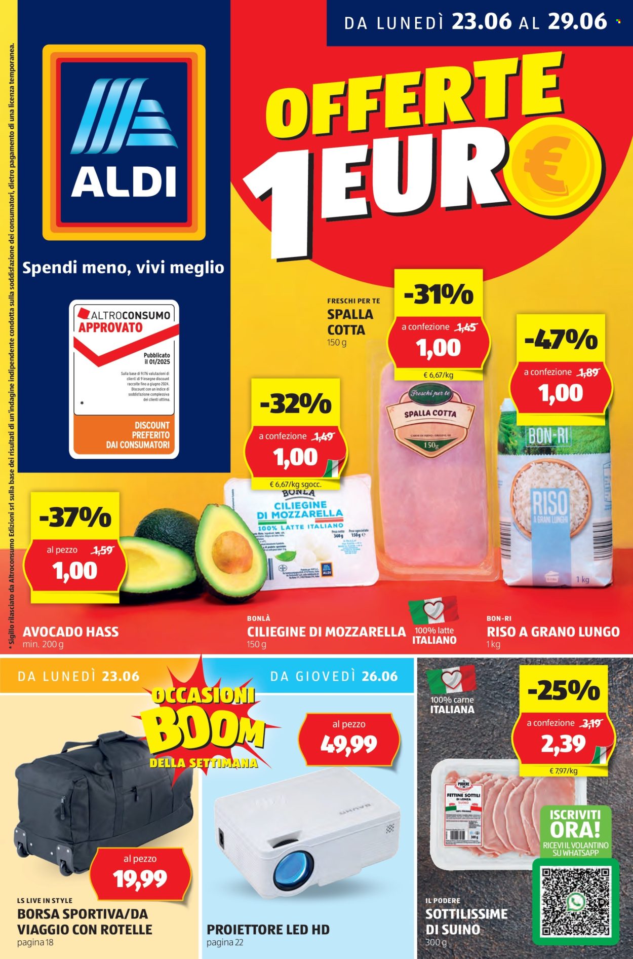 Volantino Aldi - 23/6/2025 - 29/6/2025. Pagina 1