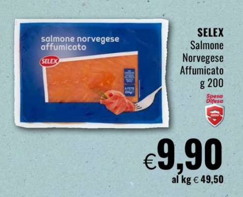 SELEX salmone norvegese affumicato