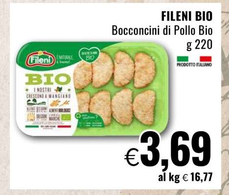 FILENI BIO Bocconcini di Pollo Bio