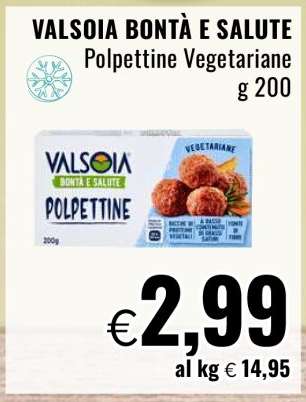 VALSOIA BONTÀ E SALUTE Polpettine Vegetariane