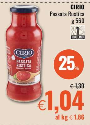 CIRIO PASSATA RUSTICA
