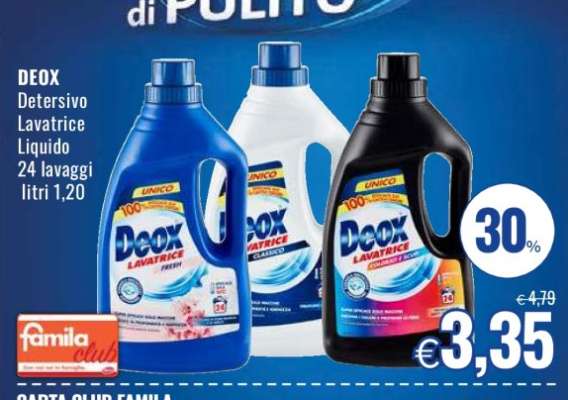 DEOX Detersivo Lavatrice Liquido
