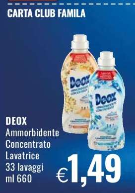 DEOX Ammorbidente Concentrato Lavatrice
