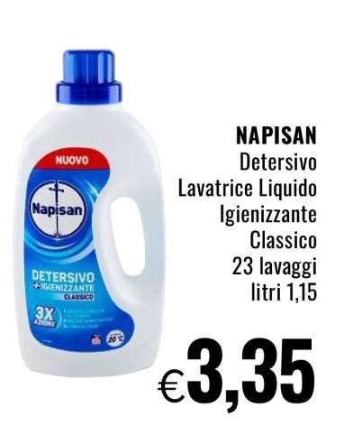NAPISAN Detersivo Lavatrice Liquido Igienizzante Classico