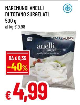 MAREMUNDI ANELLI DI TOTANO SURGELATI