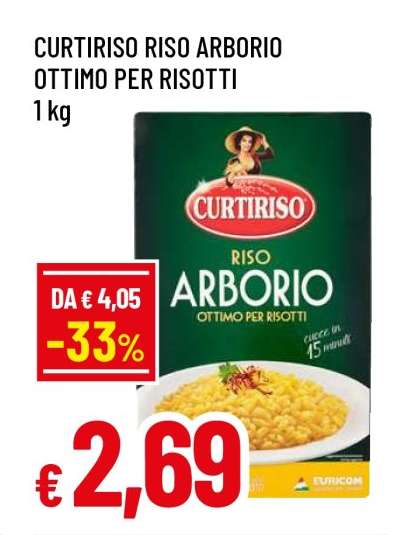 CURTIRISO RISO ARBORIO OTTIMO PER RISOTTI