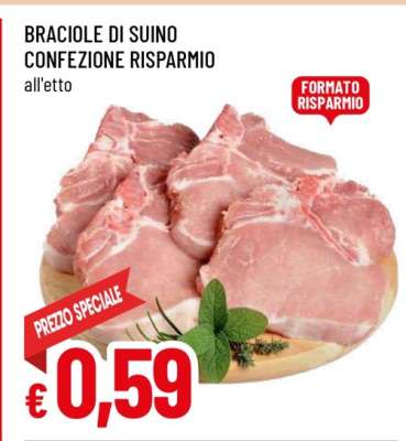 BRACIOLE DI SUINO CONFEZIONE RISPARMIO