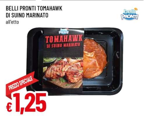 BELLI PRONTI TOMAHAWK DI SUINO MARINATO