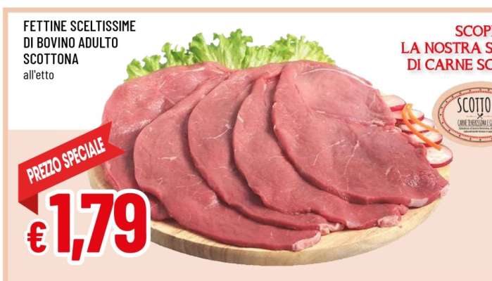 Fettine sceltissime di bovino adulto scottona
