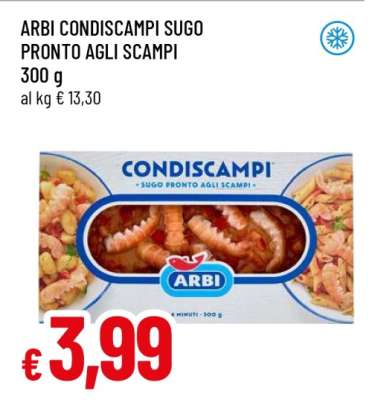 ARBI CONDISCAMPI SUGO PRONTO AGLI SCAMPI