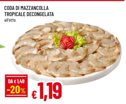 Coda di Mazzancolla Tropicale Decongelata