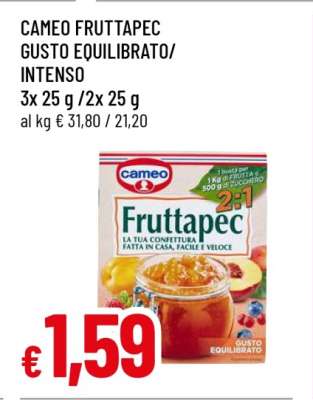 Cameo Fruttapec Gusto Equilibrato/Intenso