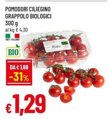 POMODORI CILIEGINO GRAPPOLO BIOLOGICI