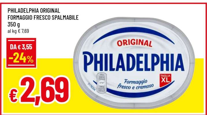 PHILADELPHIA ORIGINAL FORMAGGIO FRESCO SPALMABILE