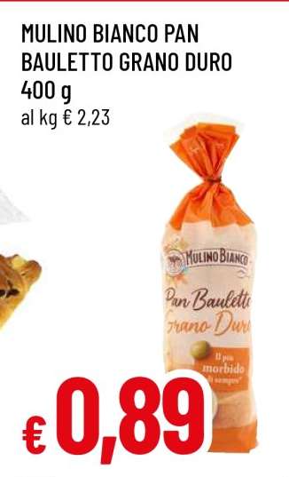 MULINO BIANCO PAN BAULETTO GRANO DURO