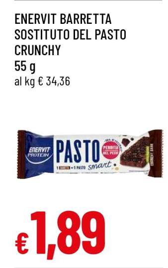 ENERVIT BARRETTA SOSTITUTO DEL PASTO CRUNCHY