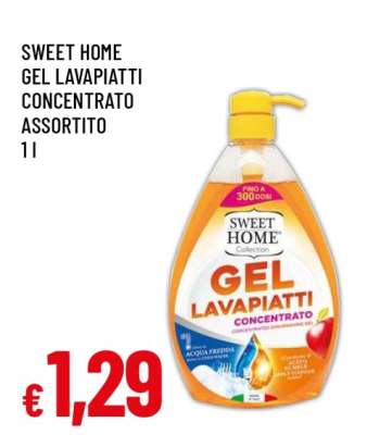 SWEET HOME GEL LAVAPIATTI CONCENTRATO ASSORTITO 1l
