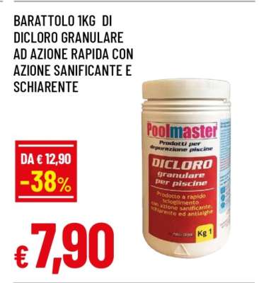 Barattolo 1kg di dicloro granulare