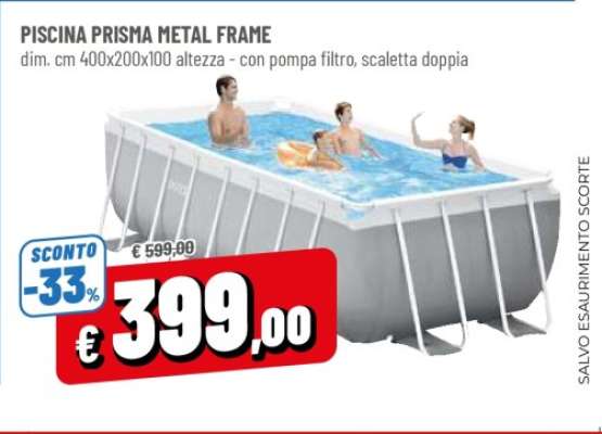 PISCINA PRISMA METAL FRAME
