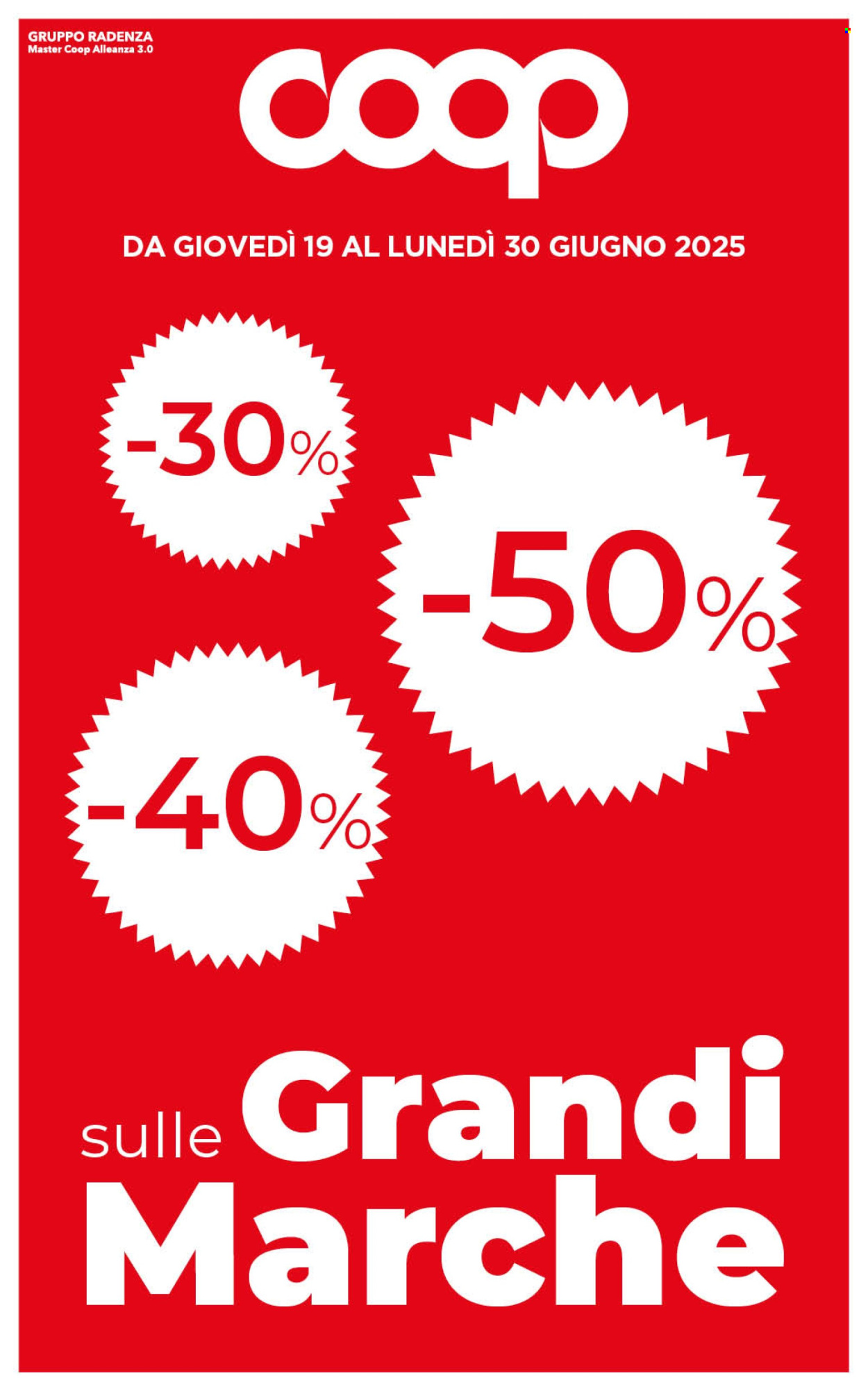 Volantino Coop - 19/6/2025 - 30/6/2025. Pagina 1
