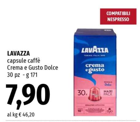 LAVAZZA capsule caffè Crema e Gusto Dolce