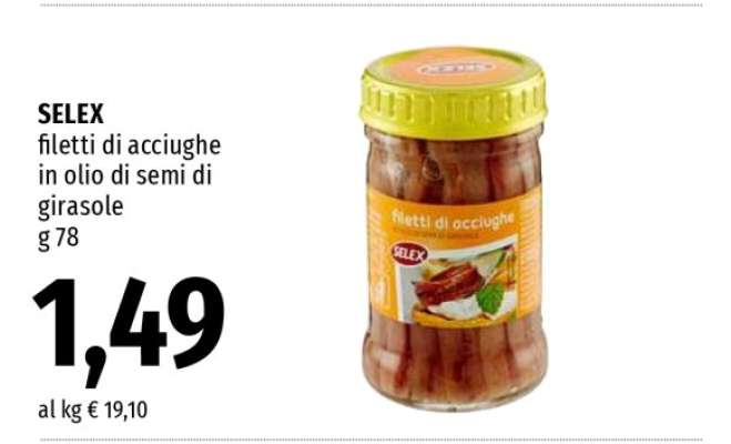SELEX filetti di acciughe