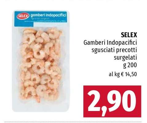 SELEX Gamberi Indopacifici sgusciati precotti surgelati