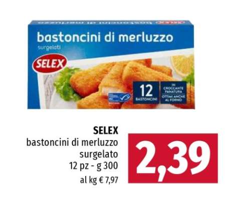 SELEX bastoncini di merluzzo surgelato