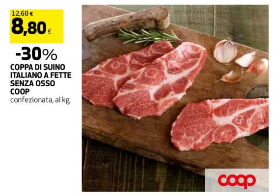 COPPA DI SUINO ITALIANO A FETTE SENZA OSSO COOP