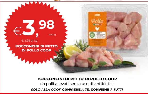 Bocconcini di Petto di Pollo Coop