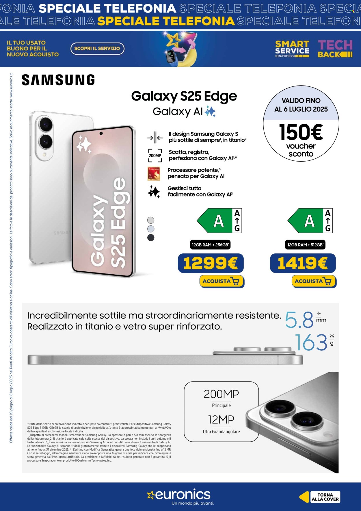 Volantino Euronics - 19/6/2025 - 3/7/2025. Pagina 4