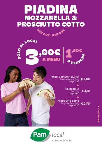 Volantino Pam local.