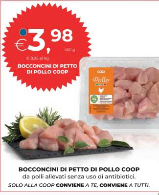 Bocconcini di Petto di Pollo Coop