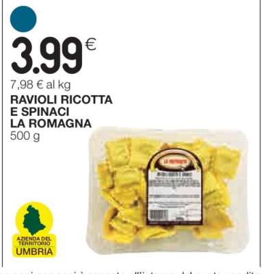 RAVIOLI RICOTTA E SPINACI LA ROMAGNA