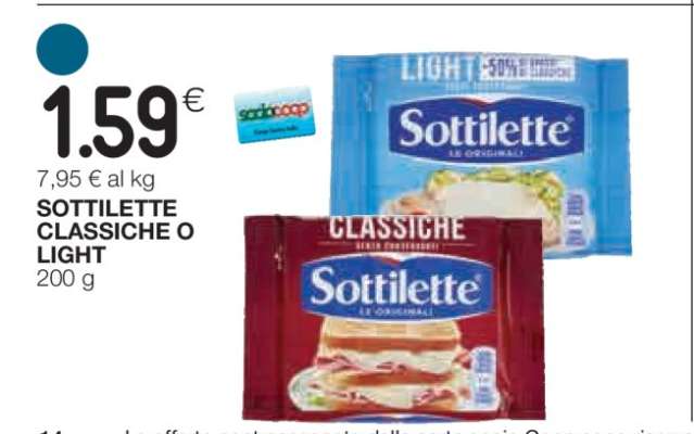 SOTTILETTE CLASSICHE O LIGHT