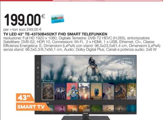 TV LED 43'' TE-43750B4512KT FHD SMART TELEFUNKEN